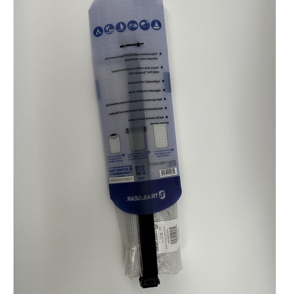 TrailGear 20L Dry Bag Blue Water Resistant Roll Top Storage Bag TG-800-20 NEW - Picture 2 of 3
